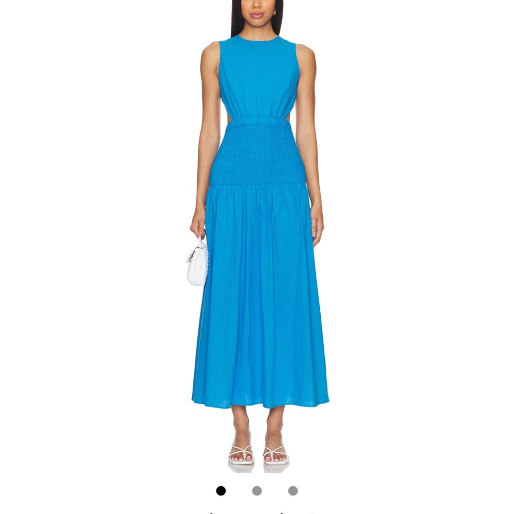 Chic Sleeveless Blue Maxi Dress